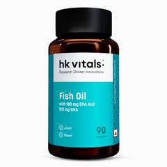2 - HealthKart HK Vitals Fish Oil 1000mg with 180mg EPA and 120mg DHA, 90 capsules