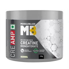 MuscleBlaze Creatine Monohydrate CreAMP, Unflavoured 0.22 lb