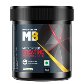 MuscleBlaze Micronised Creatine Monohydrate,  100 g  Unflavoured 