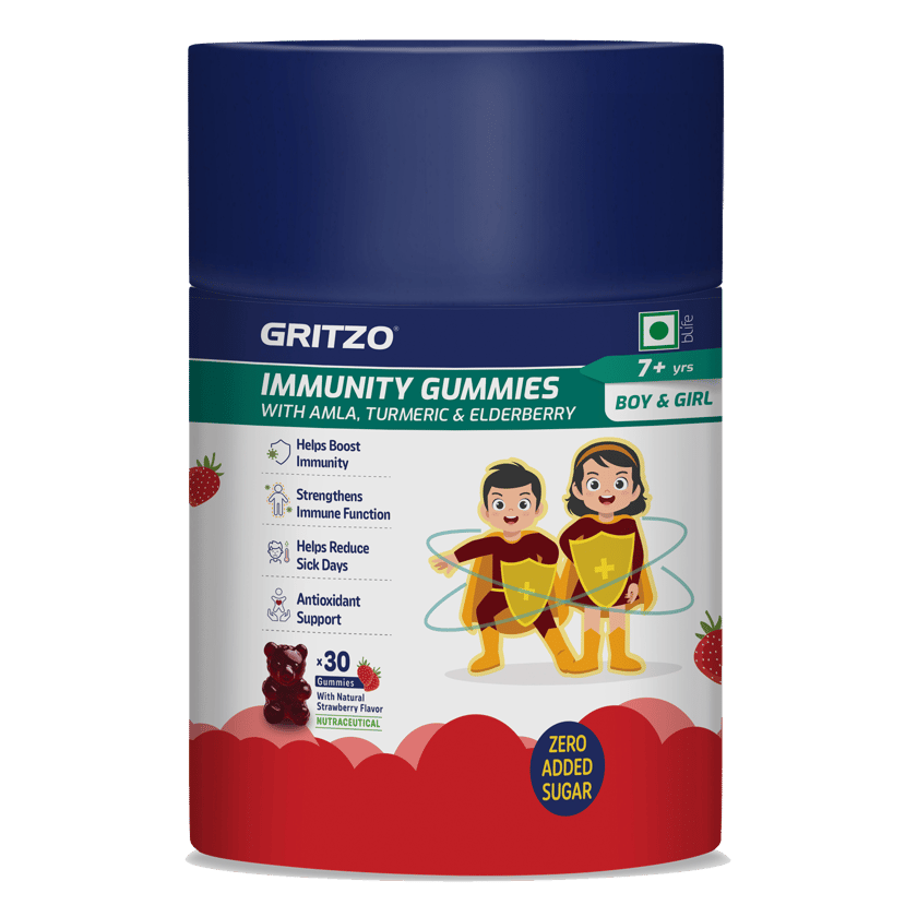 Gritzo Immunity Gummies 7+ Yrs