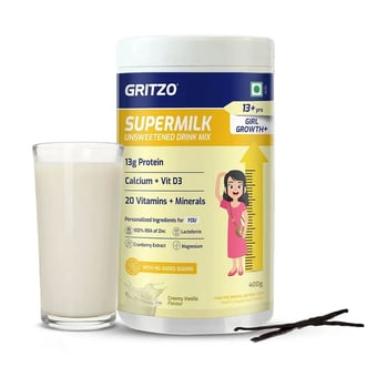 Supermilk Growth+ Unsweetened Girl 13+ Yrs
