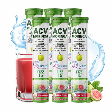 Raskam ACV Moringa- 15 tablet(s) Pink Guava (Pack of 6)