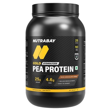 Nutrabay Gold Pea Protein, 1 kg (2.2 lb), Rich Chocolate Creme