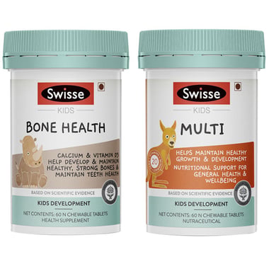 Swisse Ultiboost Kids Multivitamins & Bone Health Combo, 2 Piece(s)/Pack Unflavoured