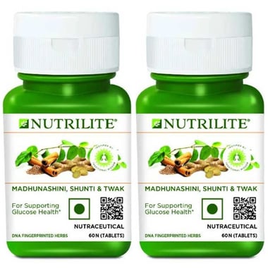 Amway Nutrilite Madhunashini Shunti & Twak - Pack of 2, 60 tablet(s)