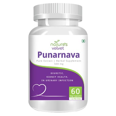 Natures Velvet Punarnava Pure Extract (500 mg), 60 veggie capsule(s)