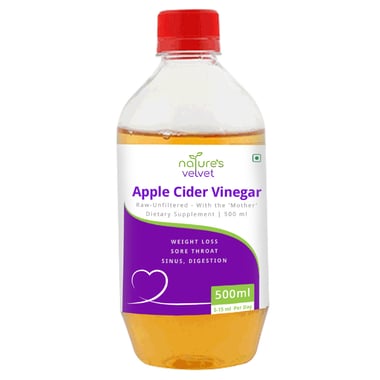 Natures Velvet Apple Cider Vinegar, 0.5 L Unflavoured