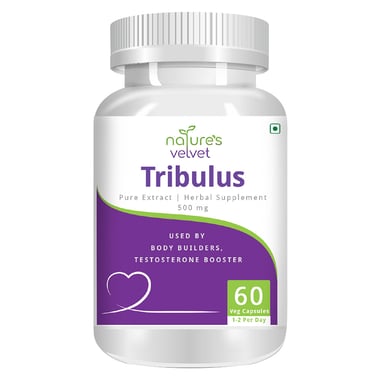 Natures Velvet Tribulus Terristris Pure Extract (500 mg), 60 capsules