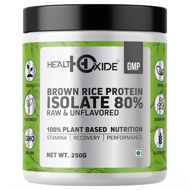 Health Oxide Brown Rice Protein Isolate 80%,  0.55 lb  Unflavored 