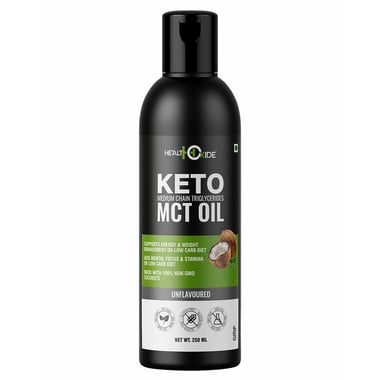 Health Oxide Keto Medium Chain Triglycerides MCT Oil, 250 ml Unflavoured