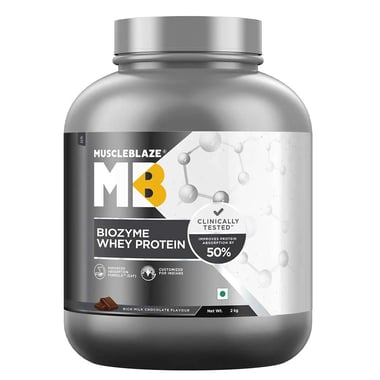 MuscleBlaze Biozyme Whey Protein Powder,  4.4 lb  Rich Milk Chocolate 