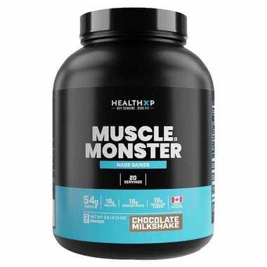 HealthXP Muscle Monster Mass Gainer, 6.6 lb Chocolate Milkshake