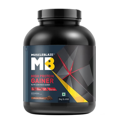 MuscleBlaze High Protein Lean Mass Gainer, 6.6 lb Chocolate
