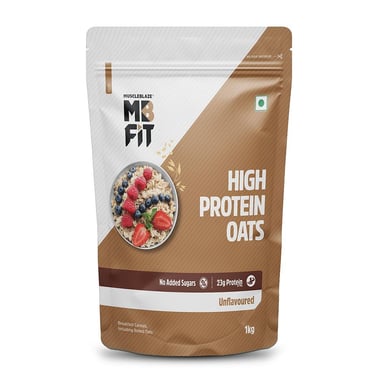 MuscleBlaze High Protein Oats,  1 kg  Unflavoured 
