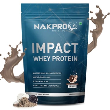 Nakpro Impact Whey Protein, 2.2 lb Cookies & Cream