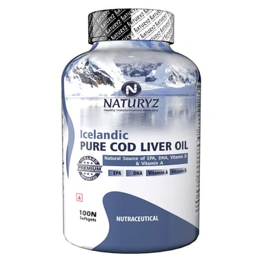 Naturyz Icelandic Pure Cod Liver Oil, 100 softgels