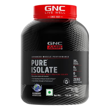 GNC AMP Pure Isolate Powder, 4 lb Blueberry