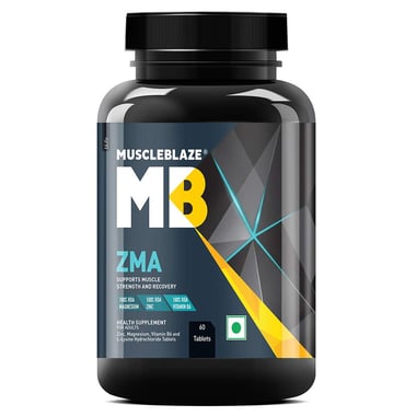 MuscleBlaze ZMA with 100% RDA of Zinc, Magnesium & Vitamin B6, 60 tablet(s) Unflavoured