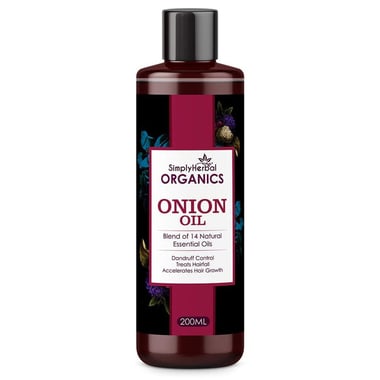 Simply Herbal Organics Onion Hair Oil, 200 ml for All Hair Types