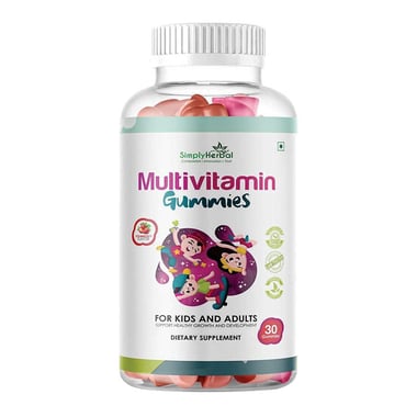 Simply Herbal Multivitamin Gummies,  30 gummies  Strawberry 