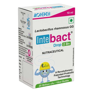 Dr. Morepen Intebact Drop 2 Bn Probiotic, 10 ml Unflavoured
