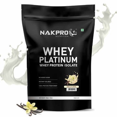 Nakpro Whey Platinum Whey Protein Isolate, 1.1 lb Vanilla