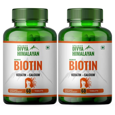 Divya Himalayan Premium Biotin,  60 tablet(s)  Unflavoured (Pack of 2) 
