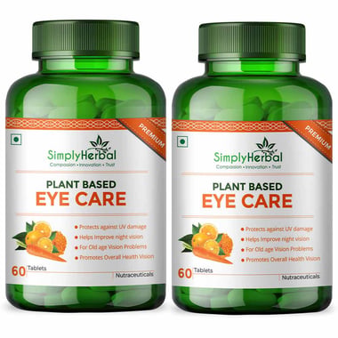 Simply Herbal Plant Based Eye Care (Pack of 2), 60 tablet(s)