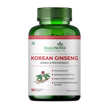 Simply Herbal Korean Ginseng,  90 capsules 