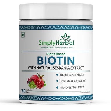 Simply Herbal Plant Based Biotin, 150 g Unflavoured