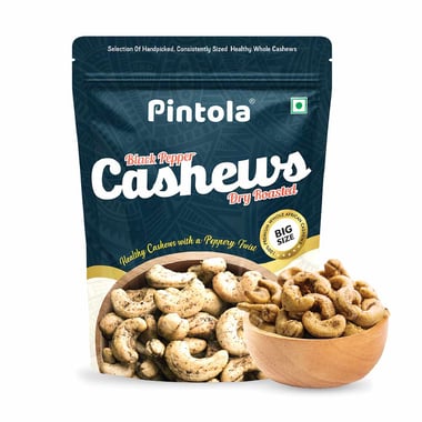 Pintola Dry Roasted Cashews, Black Pepper 100 g