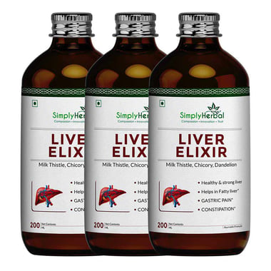 Simply Herbal Liver Elixir (Pack of 3), 200 ml
