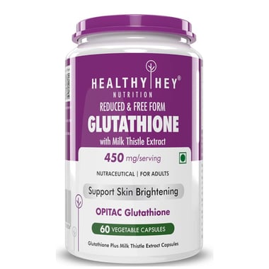 HealthyHey Nutrition Glutathione with Milk Thistle,  Unflavoured  60 capsules 