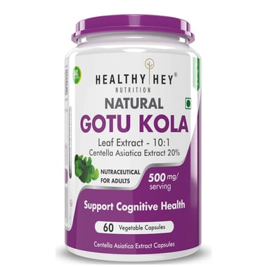HealthyHey Nutrition Natural Gotu Kola Leaf Extract, 60 veggie capsule(s)