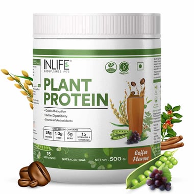 INLIFE Vegan Plant Protein, 1.1 lb Coffee