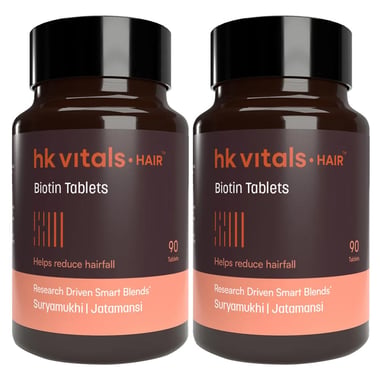 HealthKart HK Vitals Biotin (10000 mcg) 90 tablet(s) Unflavoured - Pack of 2