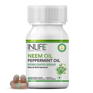 INLIFE Neem Oil Peppermint Oil,  60 capsules 