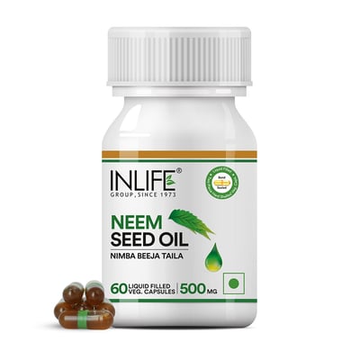 INLIFE Neem Seed Oil (500 mg),  60 veggie capsule(s) 