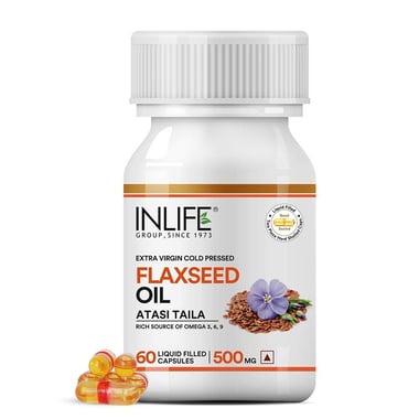INLIFE Flaxseed Oil Omega 3,6,9, 60 capsules