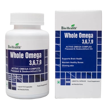 Bio Health Whole Omega 3 6 7 9,  90 softgels 