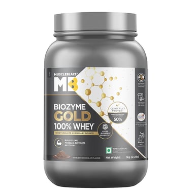MuscleBlaze Biozyme Gold 100% Whey,  2.2 lb  Double Rich Chocolate 
