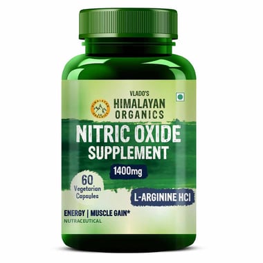 Vlado's Himalayan Organics Nitric Oxide Supplement 1400mg, 60 veggie capsule(s) Unflavoured