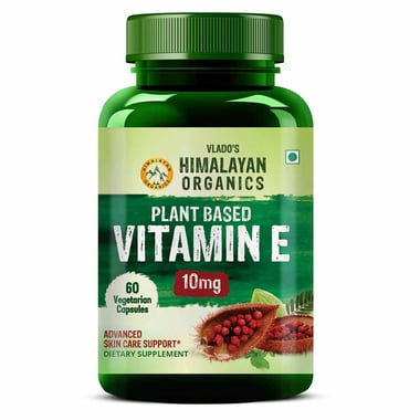 Vlado's Himalayan Organics Plant Based Vitamin E, 60 veggie capsule(s)