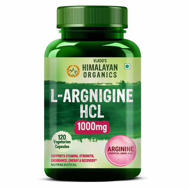 Vlado's Himalayan Organics L-Arginine HCL 1000mg, 120 veggie capsule(s)