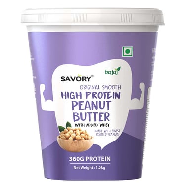 Savory Original High Protein Peanut Butter, 1.2 kg Smooth