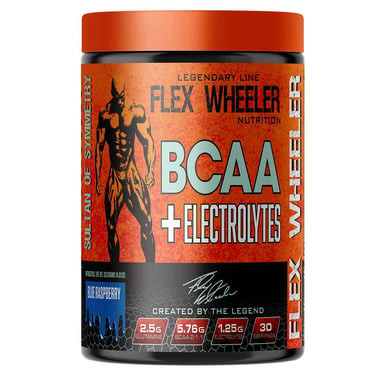 Flex Wheeler Nutrition BCAA with Electrolytes, 0.93 lb 30 Servings Blue Raspberry