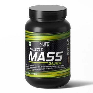 INLIFE Muscle Mass Gainer Protein Powder with Whey Protein, 2.2 lb Chocolate