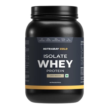 Nutrabay Gold Isolate Whey Protein, 2.2 lb Cafe Mocha