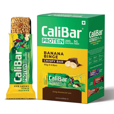 Calibar Protein Bar 20g Protein, 6 bar(s) Banana Binge