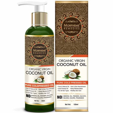 Morpheme Remedies Organic Virgin Coconut Oil,  120 ml  All Type Hair 